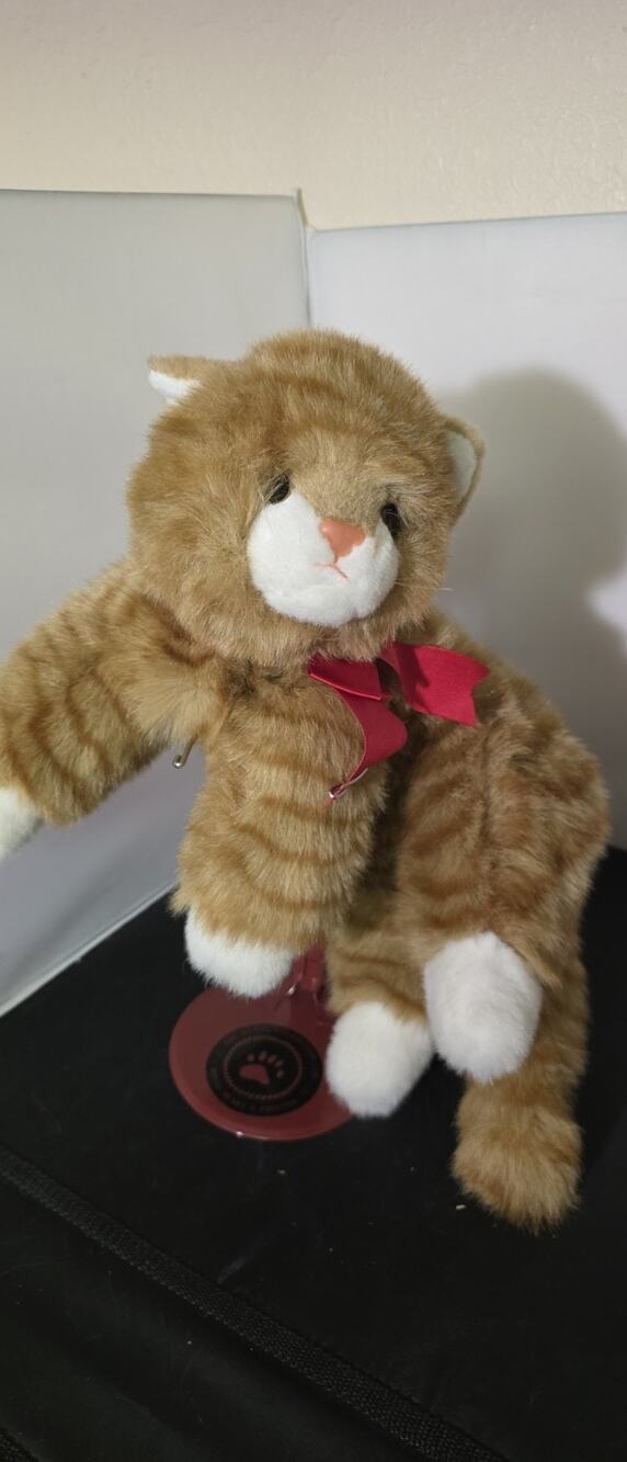 Vintage Ty AL E CAT Tabby Kitten 1995 13" Plush Stuffed Animal Rare HTF Z1